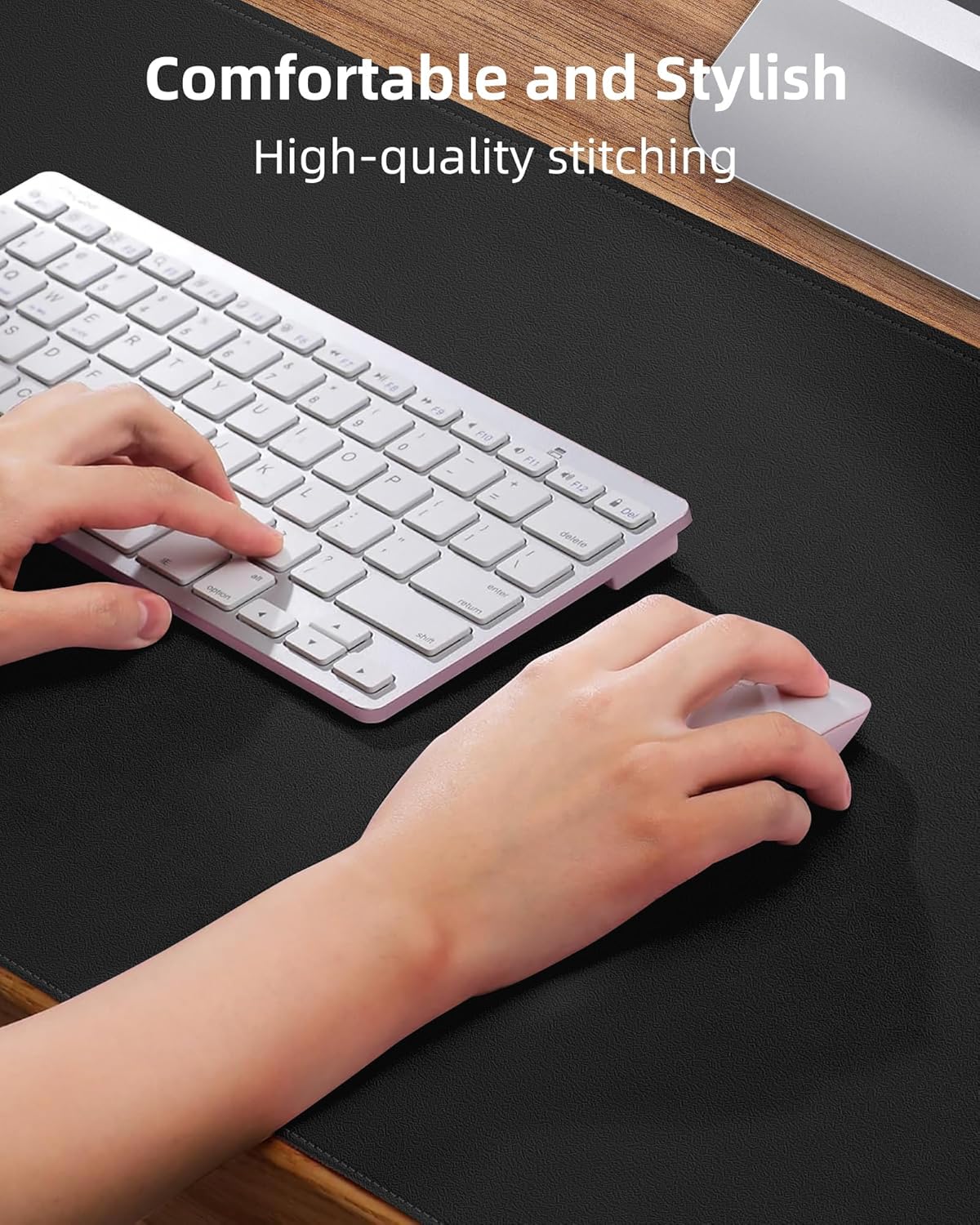 Extra Large Desk Mat - 63"x 17" Non-Slip Office Desk Pad, Oversized Mouse Pad for Home & Work, Waterproof Desk Protector for Keyboard & Mouse (Black)