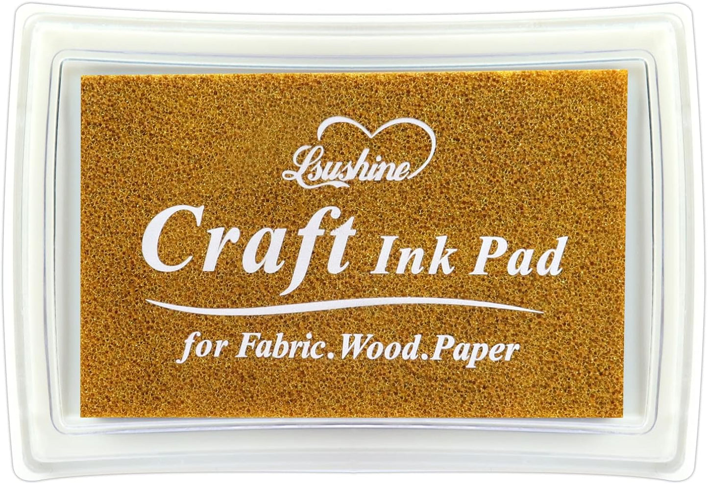 Craft Ink Pad for Rubber Stamps, Paper, Wooden, Fabric, Scrapbooking, Non-Toxic Finger Ink Pads for Kids (Gold)