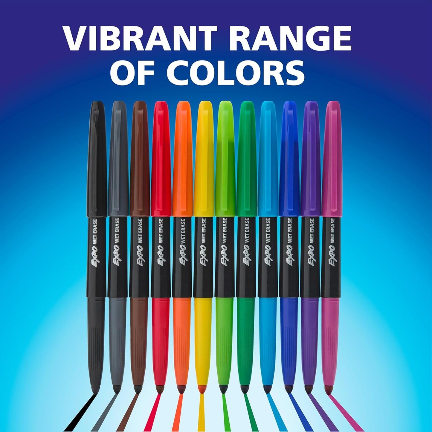 EXPO Wet Erase Markers, Semi-Permanent Markers, Assorted, Fine and Ultra-Fine Tips, 36 Count