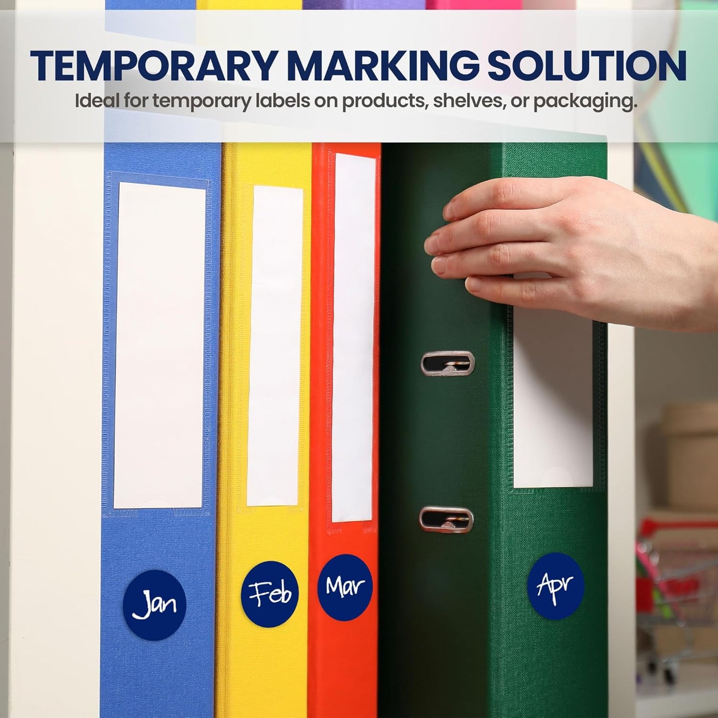 Perco Dark Blue 1-Inch Round Circle Dot Sticker Labels with Removable Adhesive – 1,000 Labels/Roll – Versatile, Vibrant Colors, Reliable Hold, No Residue, Perforated for Convenient Use – Made in USA