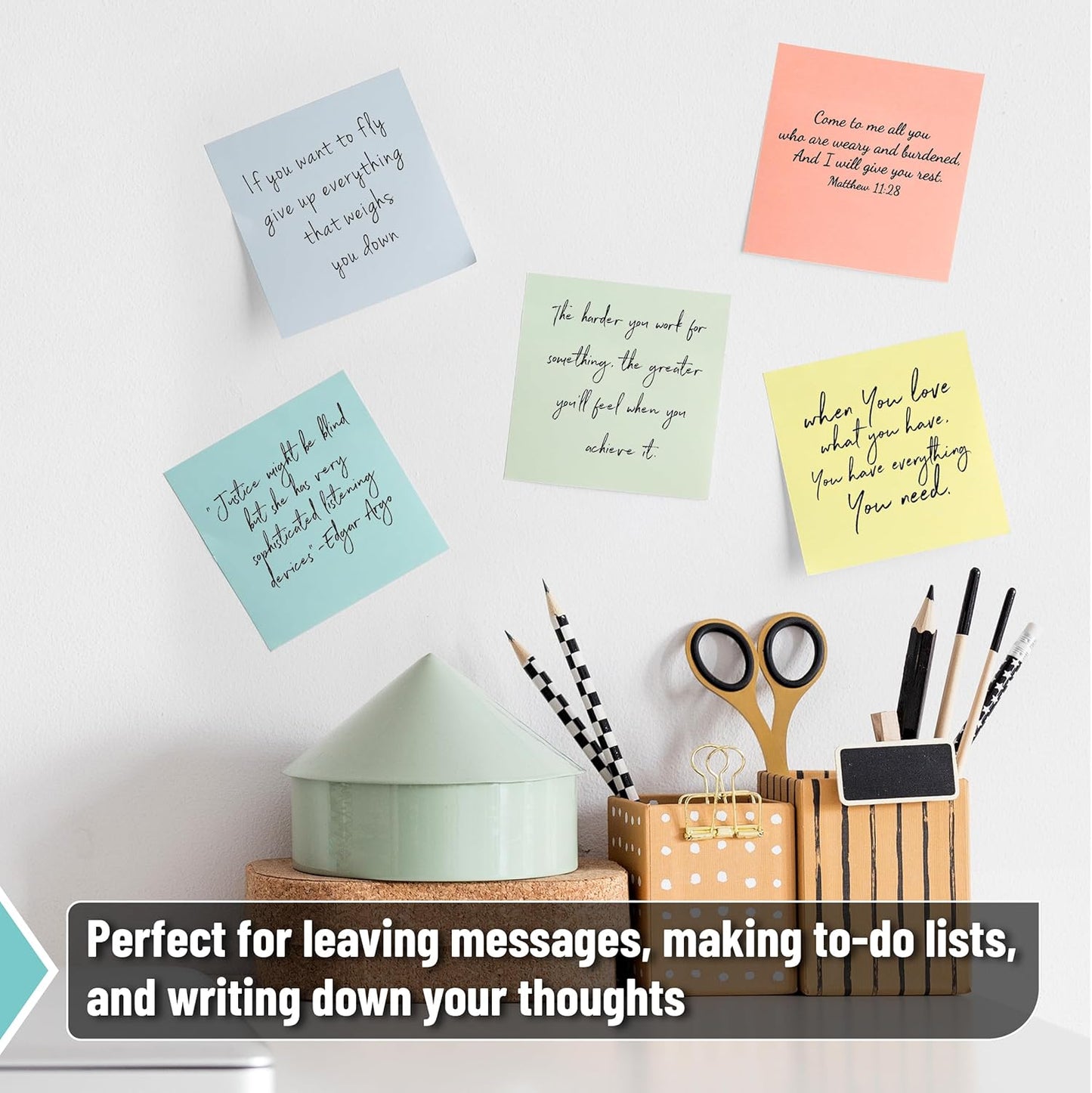 Mr. Pen- Sticky Notes, 3”x3”, 12 Pads, 600 Sheets, Macaroon Colors Sticky Notes, Sticky Note, Self-Stick Note Pads, Back to School Supplies