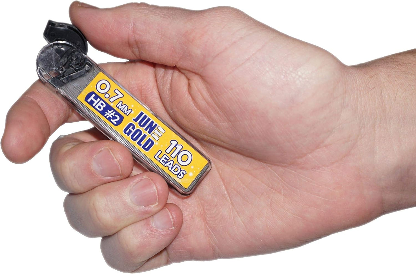 June Gold 72 Mechanical Pencils, 0.7 mm HB Lead, 2 Lead Dispensers with 220 Refills & 16 Erasers, Break Resistant, Convenient Side Click & Soft Non-Slip Grip