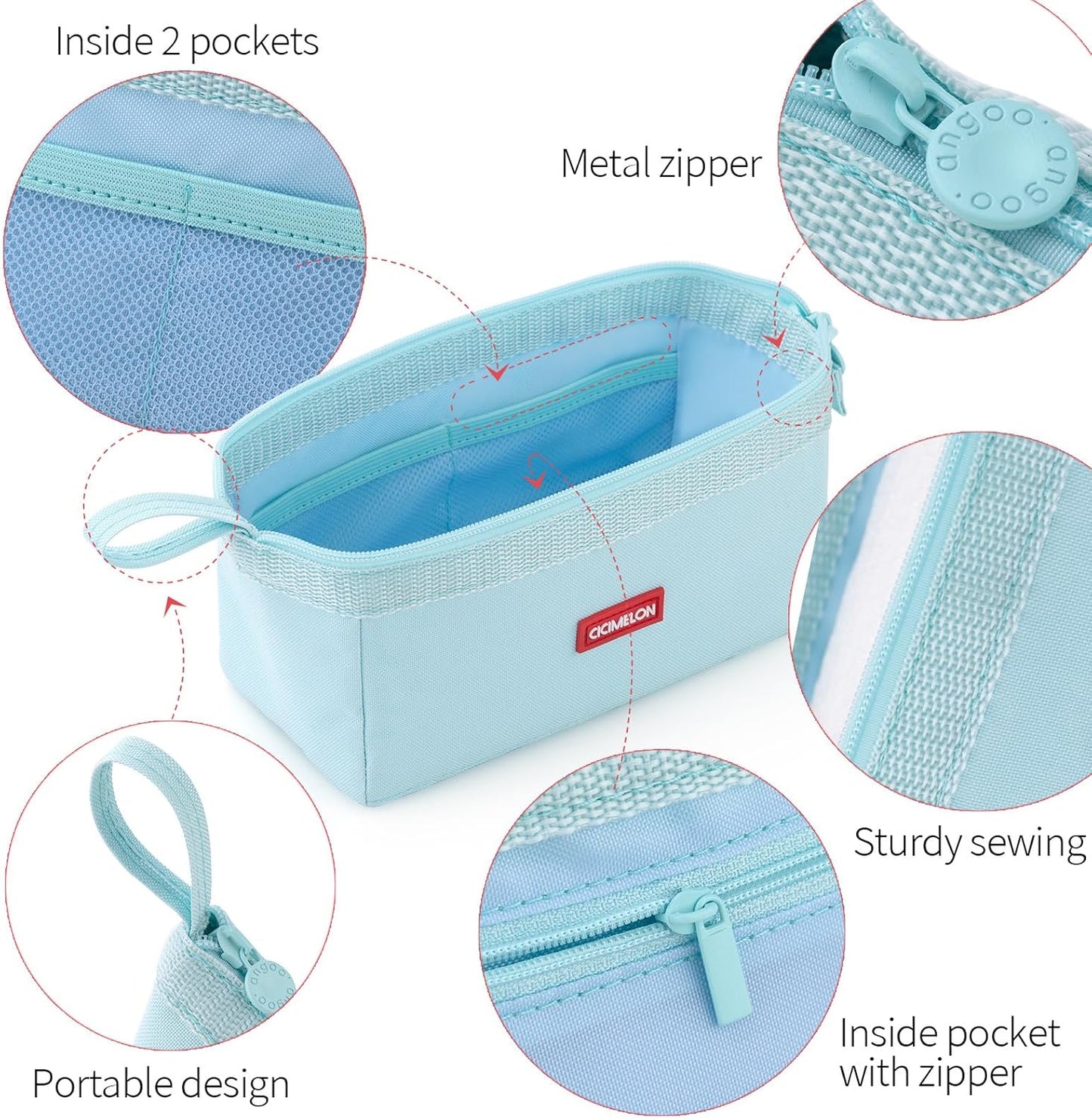 CICIMELON Pencil Case Large Capacity Pencil Pouch Pen Bag for School Teen Girl Boy Men Women