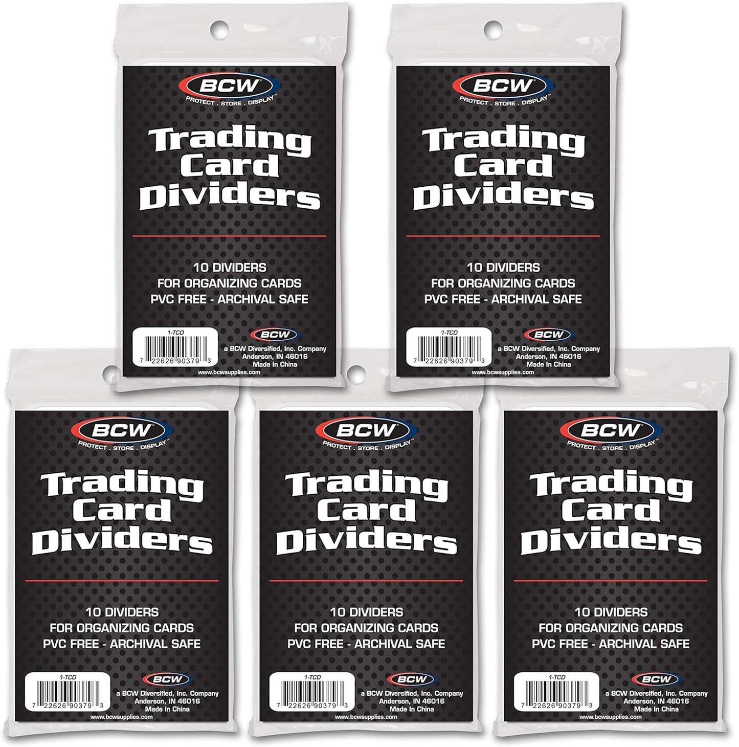BCW Trading Card Dividers (50 Pack) | Archival Quality with Write-On Tabs | Fits 3200 & 5000 Super Monster Trading Card Storage Boxes