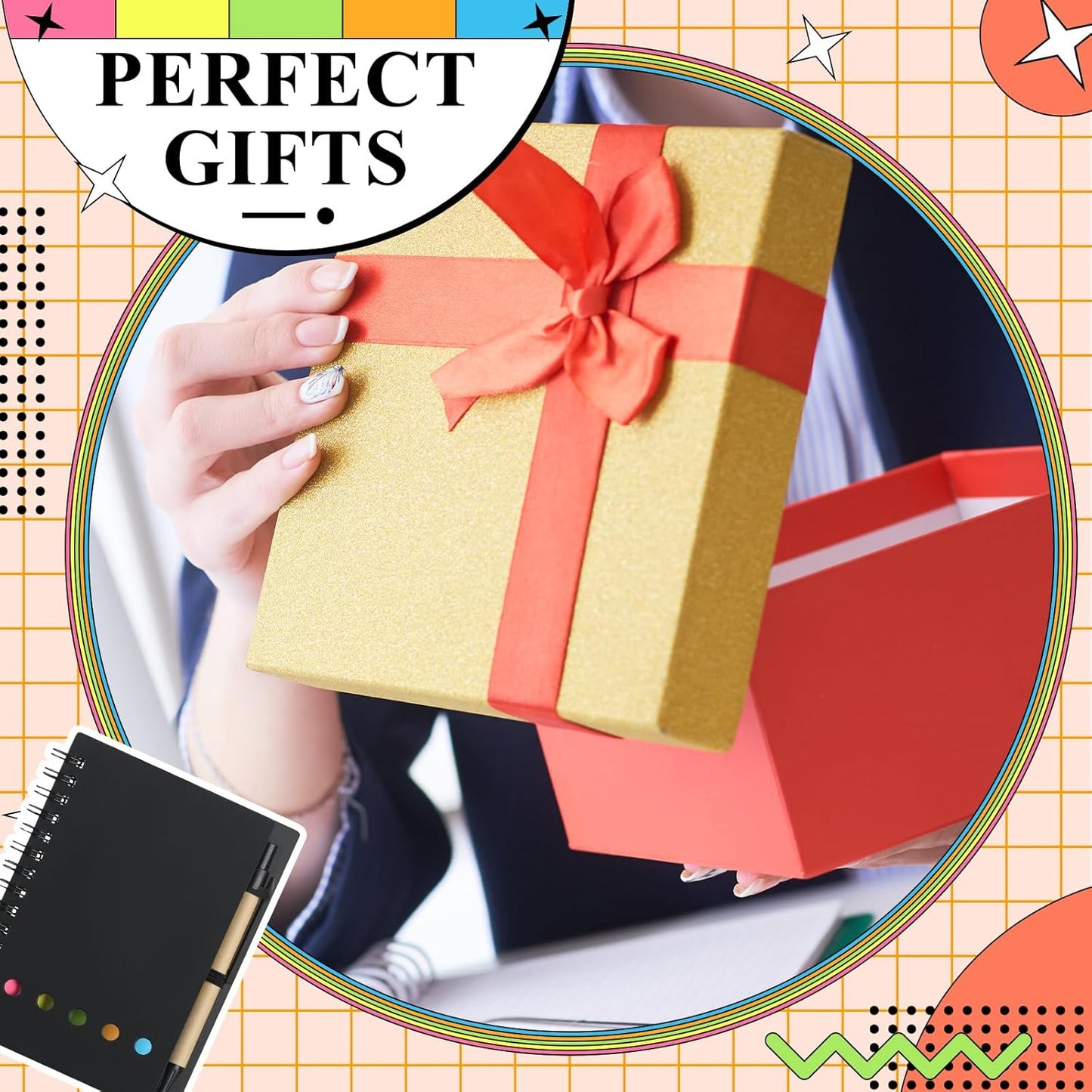 Qilery 100 Pack Lined Spiral Notebook Small Notepad and Pen Set Steno Pads Lined Notepad Black Pocket Notebook for Business Office School Supplies