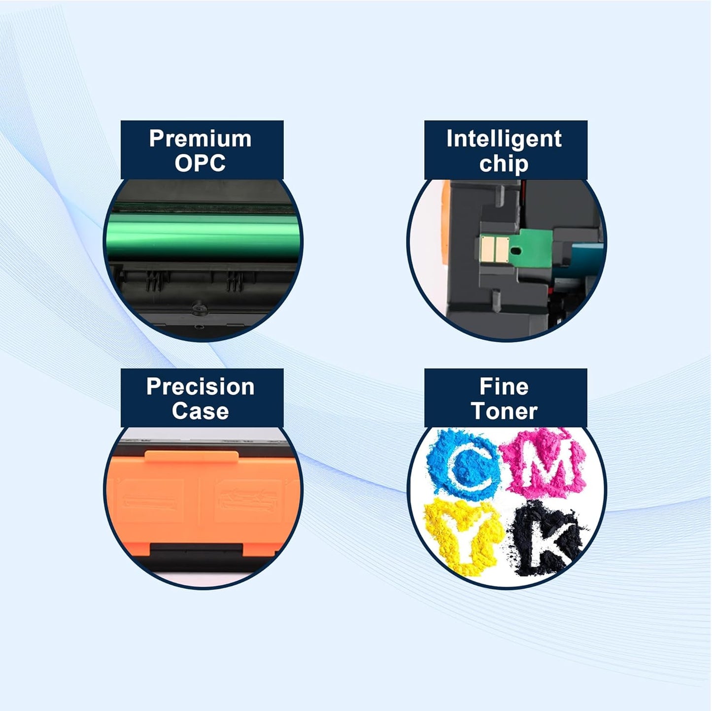 OFFICE-COLOR Replacement for HP 126A Toner Cartridges Set Works with HP Laserjet Pro 100 Color MFP M175nw,CP1025nw,cp1025,M275 Printer Toner (Black,Cyan,Magenta,Yellow 4-Pack )