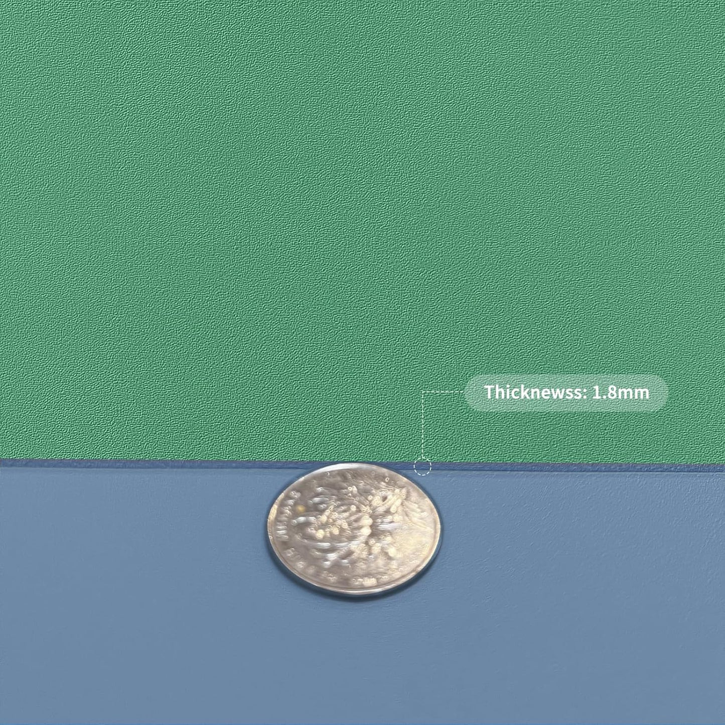 Leather Table Cover,1.8mm Thick,30x48 Inch Desk Cover,Large Desk Mat,Table Protector,Table Cover Protector,Table Top Protectors for Wood,Desk Writing Mat(Grayish Blue+Dark Green,30x48)