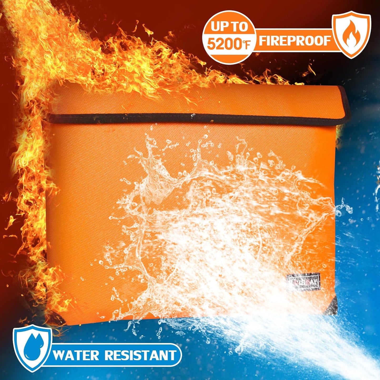 fire proof bag orange A5