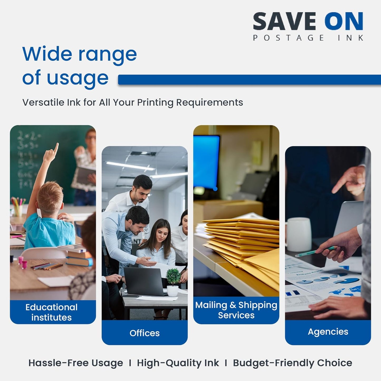 Quadient Memjet M5K250-N Compatible High Capacity Cyan Printer Ink Tank (250ml) - Printer Ink Cartridge for Mach Series Quadient & Hasler Printers - Fade-Resistant Replacement Inkjet Printer Ink