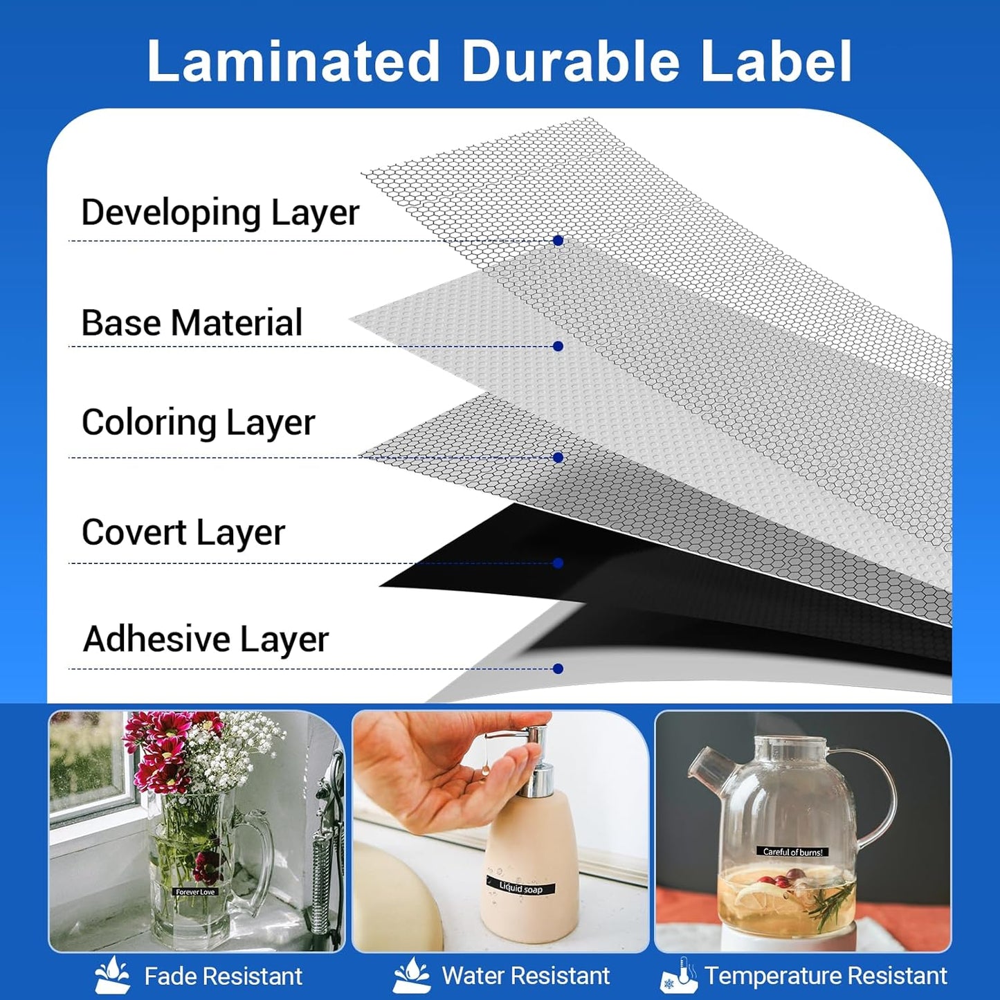 Labelife Black Label Tape 6mm Replace for Brother P Touch TZe-315 TZe TZ Tape 6mm 0.23 Laminated Black 1/4 for Brother Label Maker PT-D210 PT-D220 PT-H110 PT-D400, 4-Pack, White on Black