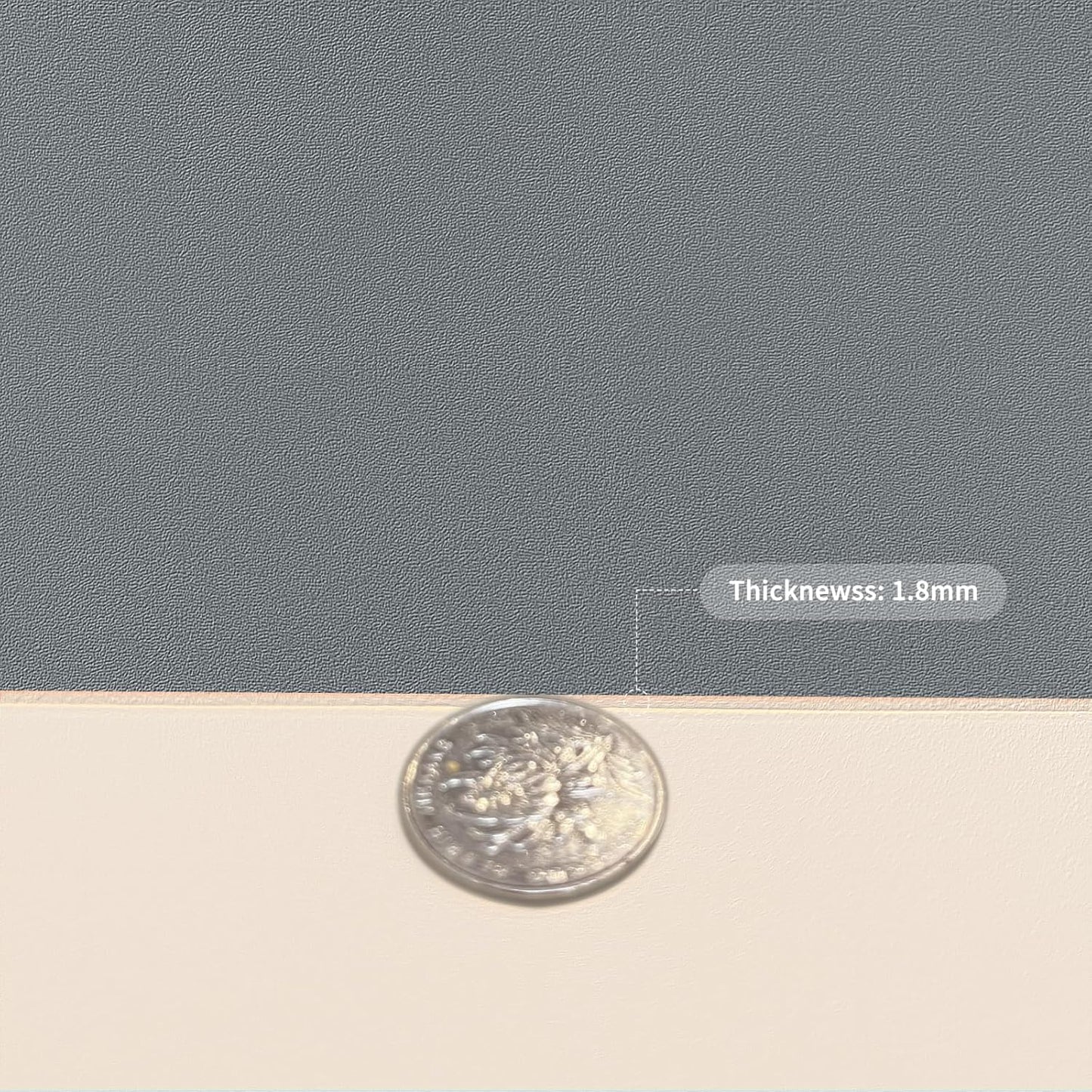 Leather Table Cover,1.8mm Thick,42x42 Inch Table Protector,Table Protector for Dining Room Table,Dining Table Cover,Table Cover Protector(Off White+Light Gray,42x42)