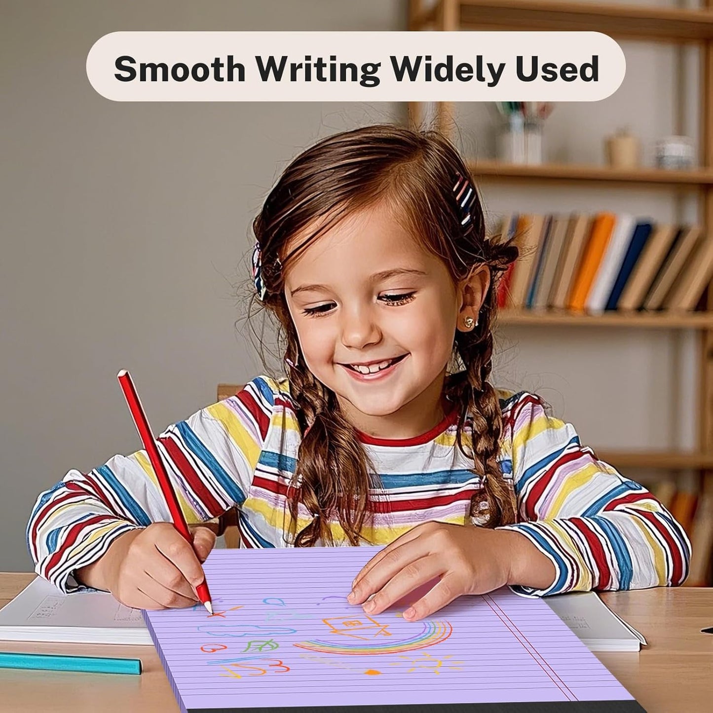 Purple Legal Pads 8.5 x 11, Notepads 8.5 x 11, Wide Ruled, 12 Pack Pink Note Pads 8.5 x 11, Pink Paper 8.5 x 11, Legal Size Paper, 30 Sheet/Notepad, Lined Paper, Writing Pads for Study, Office, Home