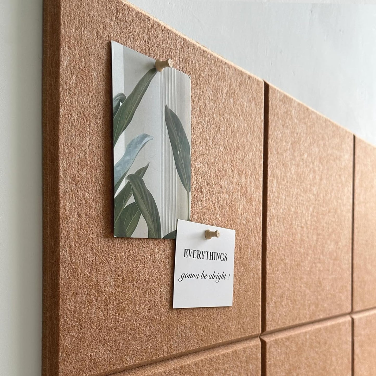 Large Cork Board for Office Wall Decor,48"x36"-12 Pack Felt Wall Tiles with Safe Removable Adhesive Tabs, 1/2" Thick, Felt Bulletin Board Pin Board Cork Boards for Walls - Copper