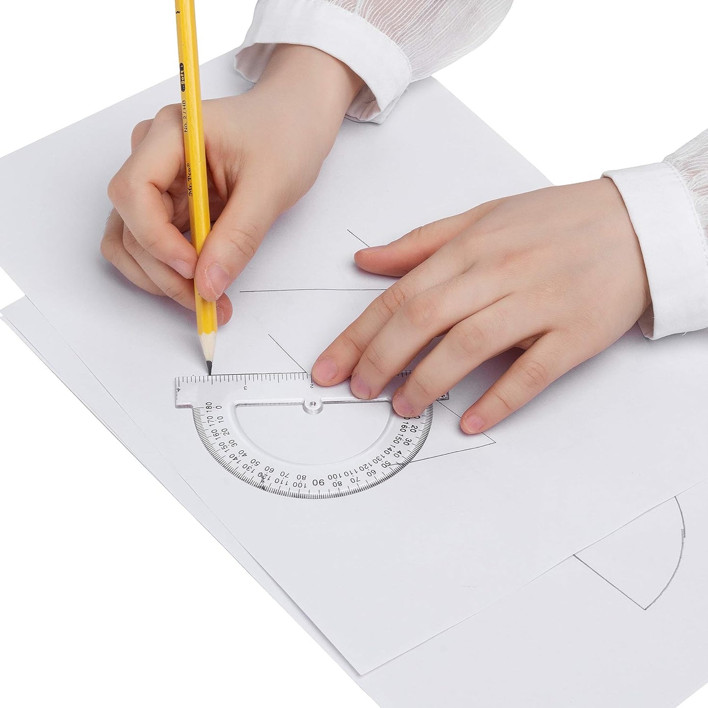 Mr. Pen- Small Protractor, 4 Inch, Pack of 3, Protractor Ruler, Drafting Tools, Math Geometry, School Supplies