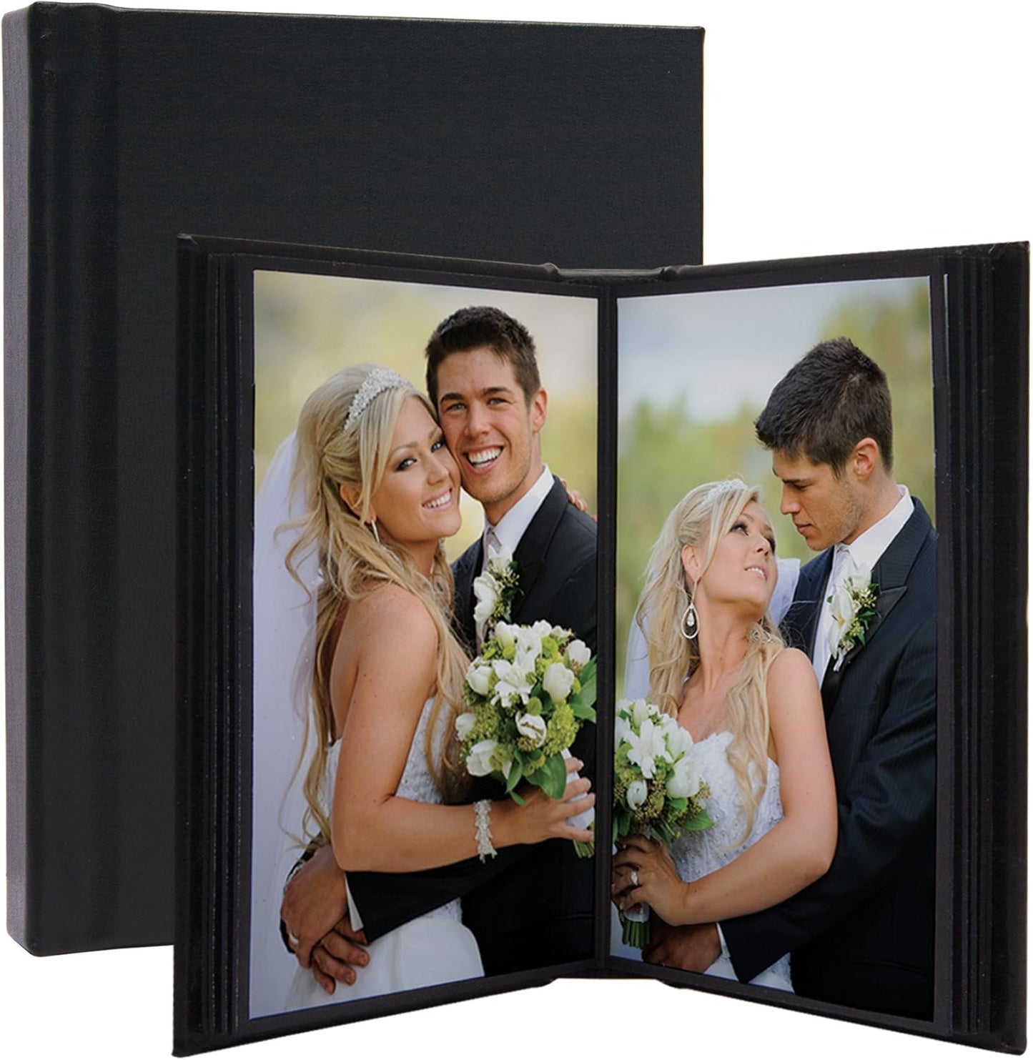 Neil Enterprises Inc. 10" x 12" Black Leather Self-Stick Photo Album - Holds 20 Photos