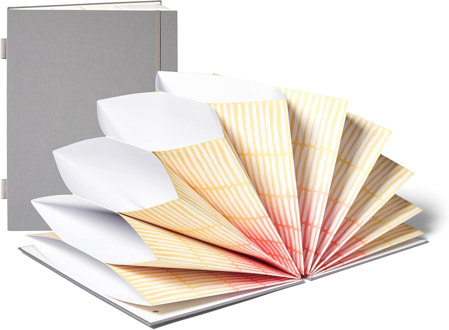 Savor | 2025 Edition Luxe Accordion Fan Folio™ | Fabric Bound Acid-Free Document Organizer with Labels | Ideal for Important Records, Graduation Gift, Home Paper Organization and Archive