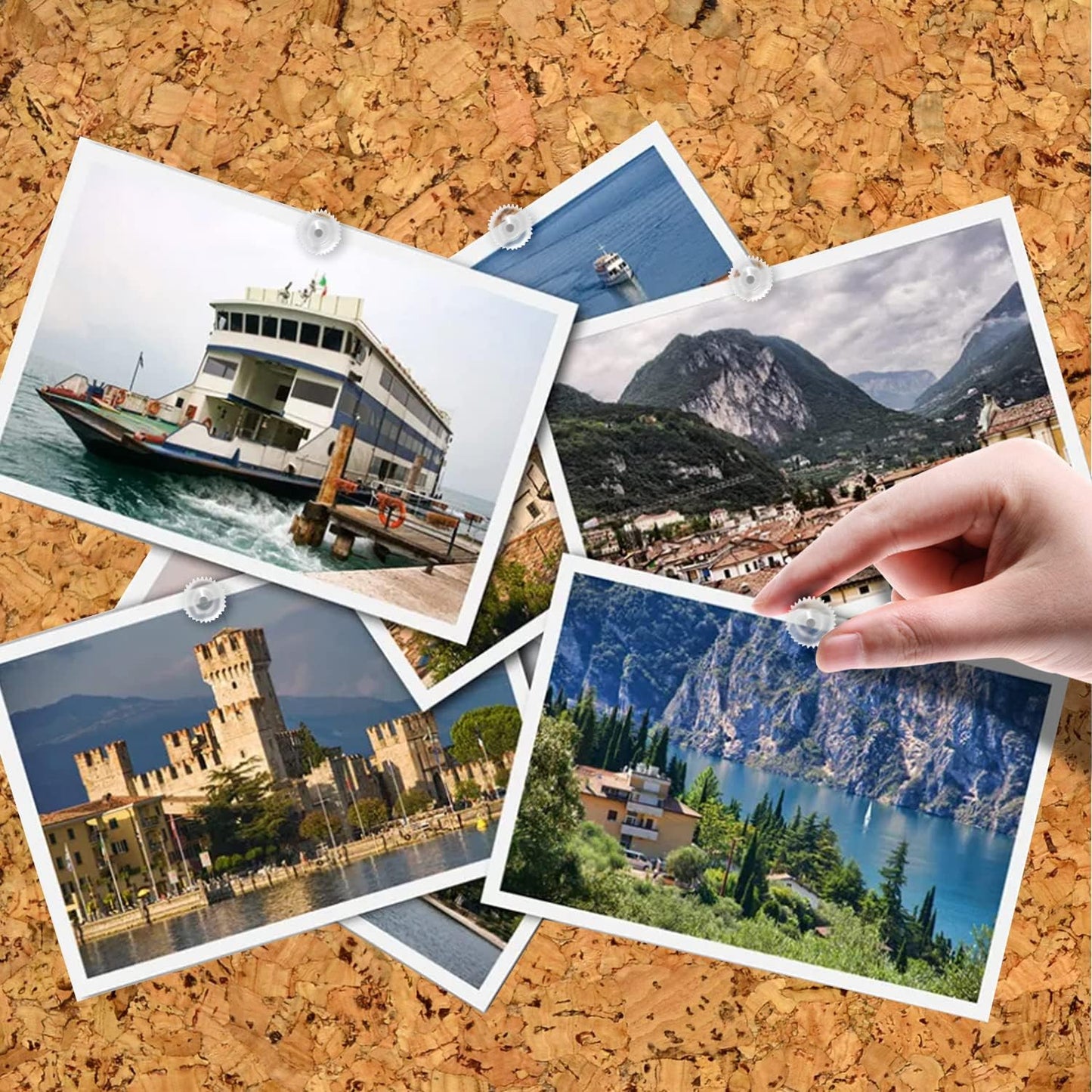 Lunies 50 PCS Clear Push Pins for Bulletin Board, Thumb Tacks for Wall Hanging, Decorative Push Pins for Cork Board, Wall Tacks for Picture