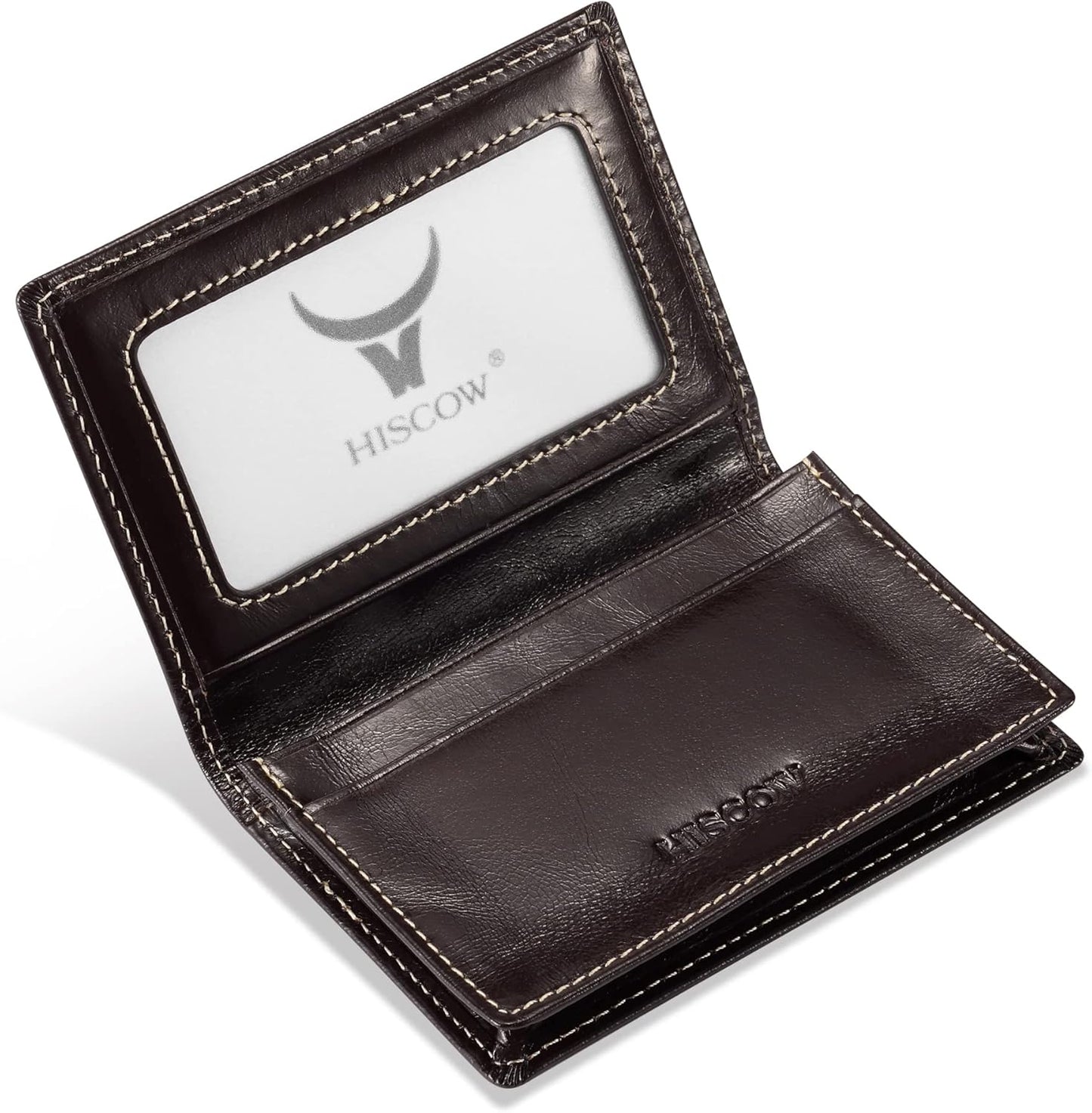Leather Business Card Case Holder for Men & Women, Italian Calfskin