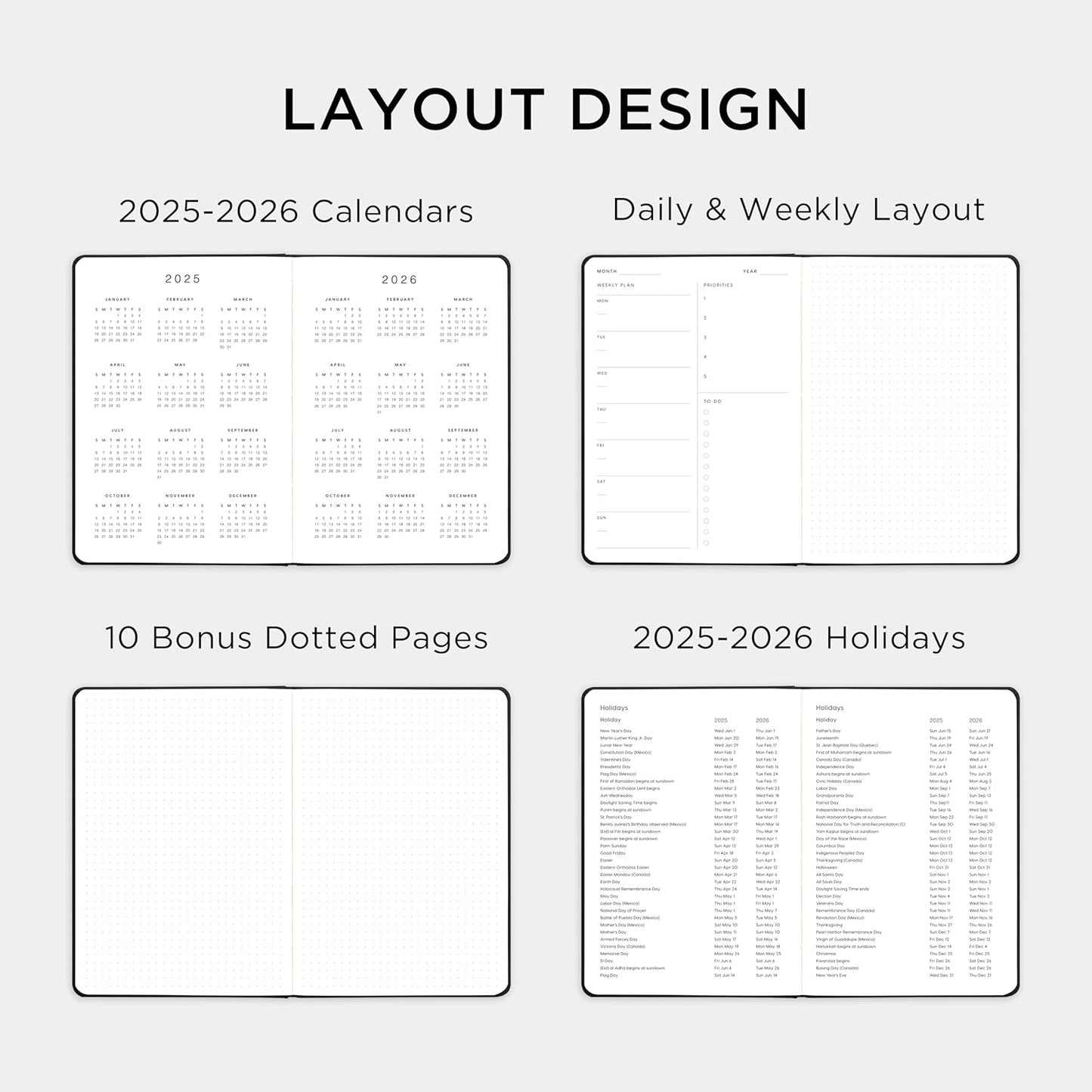 And Per Se Undated Academic Planner, A5 Weekly Calendar Planner, 72 Weeks Hardcover to Track Goals, Teacher Student Planning Book with Monthly Tab Stickers & Back Pocket (Pink)