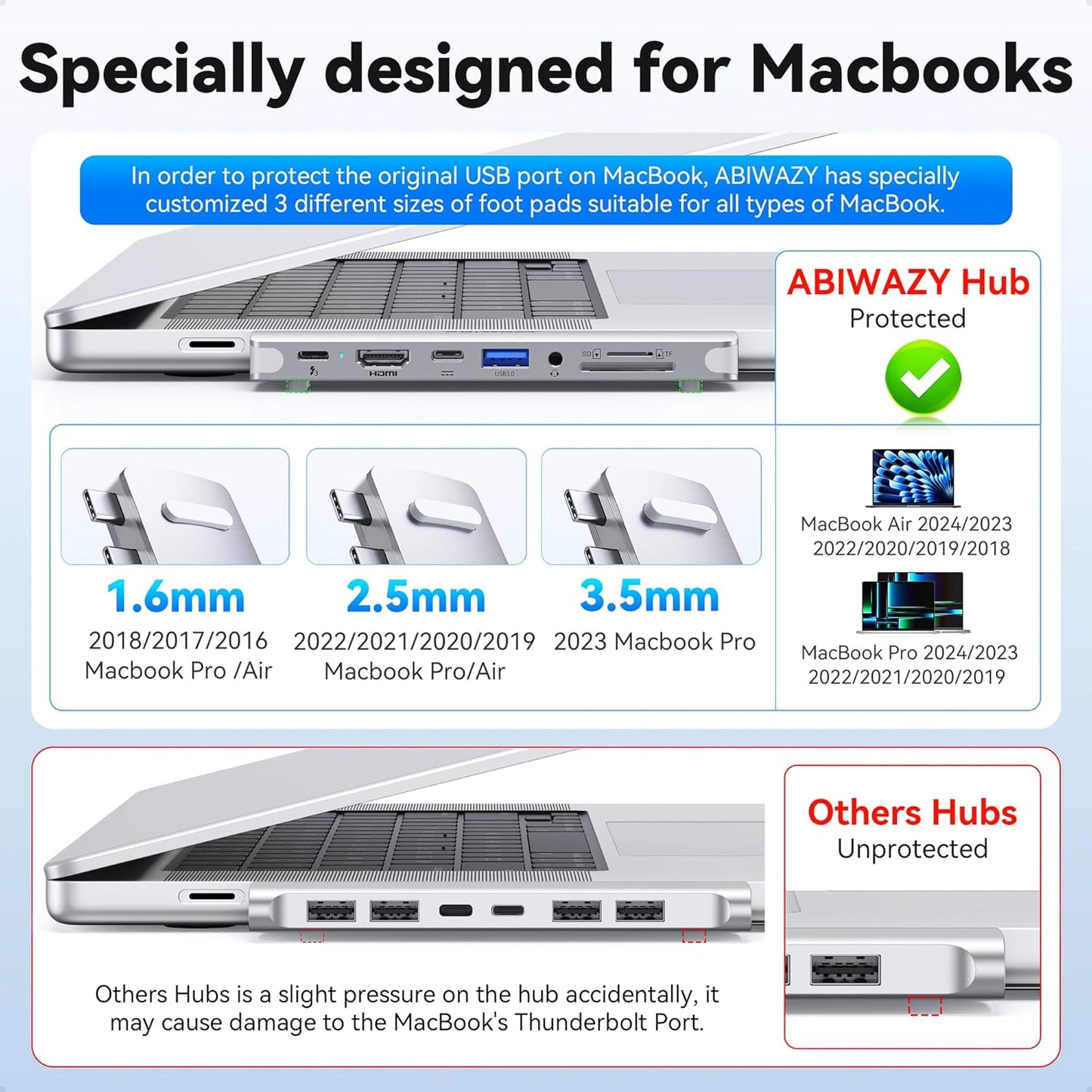 USB C Adapter HDMI USB Multiport Hub,8 in 2 Accessories with HDMI,Thunderbolt 3,USB C and 3 USB A 3.0 Data Ports SD TF Card Reader, Audio(Sliver)