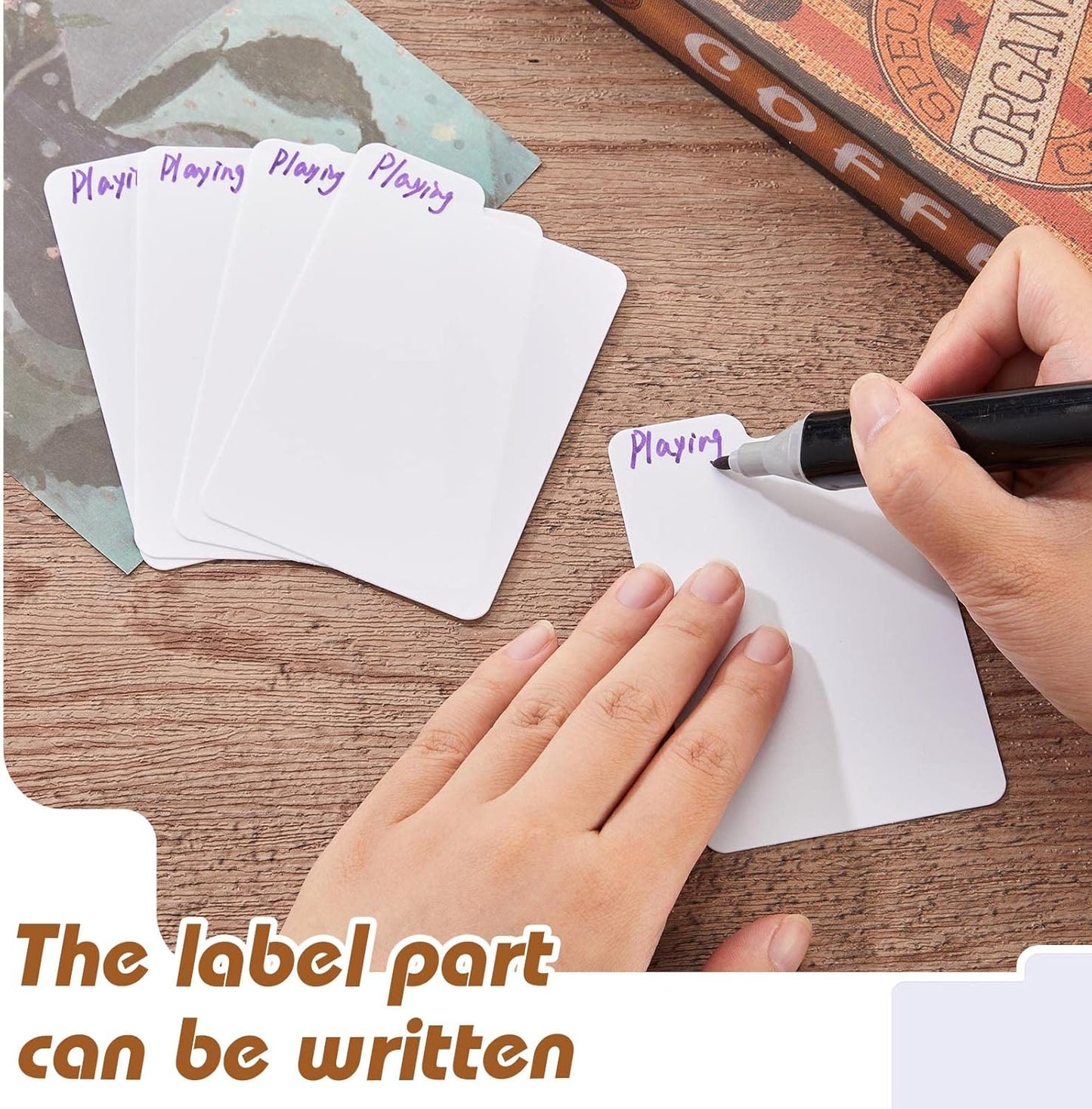 Lewtemi White Trading Card Dividers Plastic Card Separators Organizer for Sport Game Business Storage, 2.6 x 3.8 Inch/ 66 x 97 mm(250 Pieces)