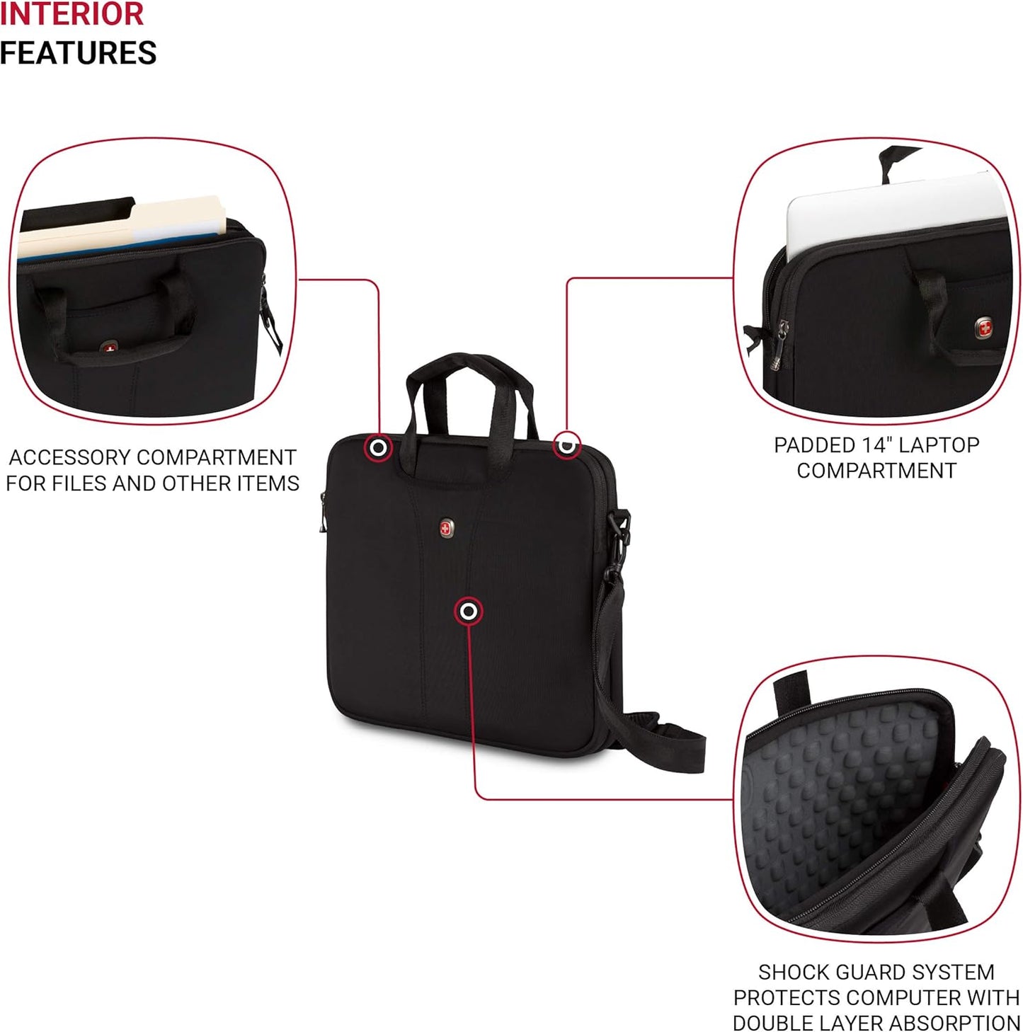 Wenger Legacy 14.1 Inch Ultra Computer Slimcase, Black, One Size