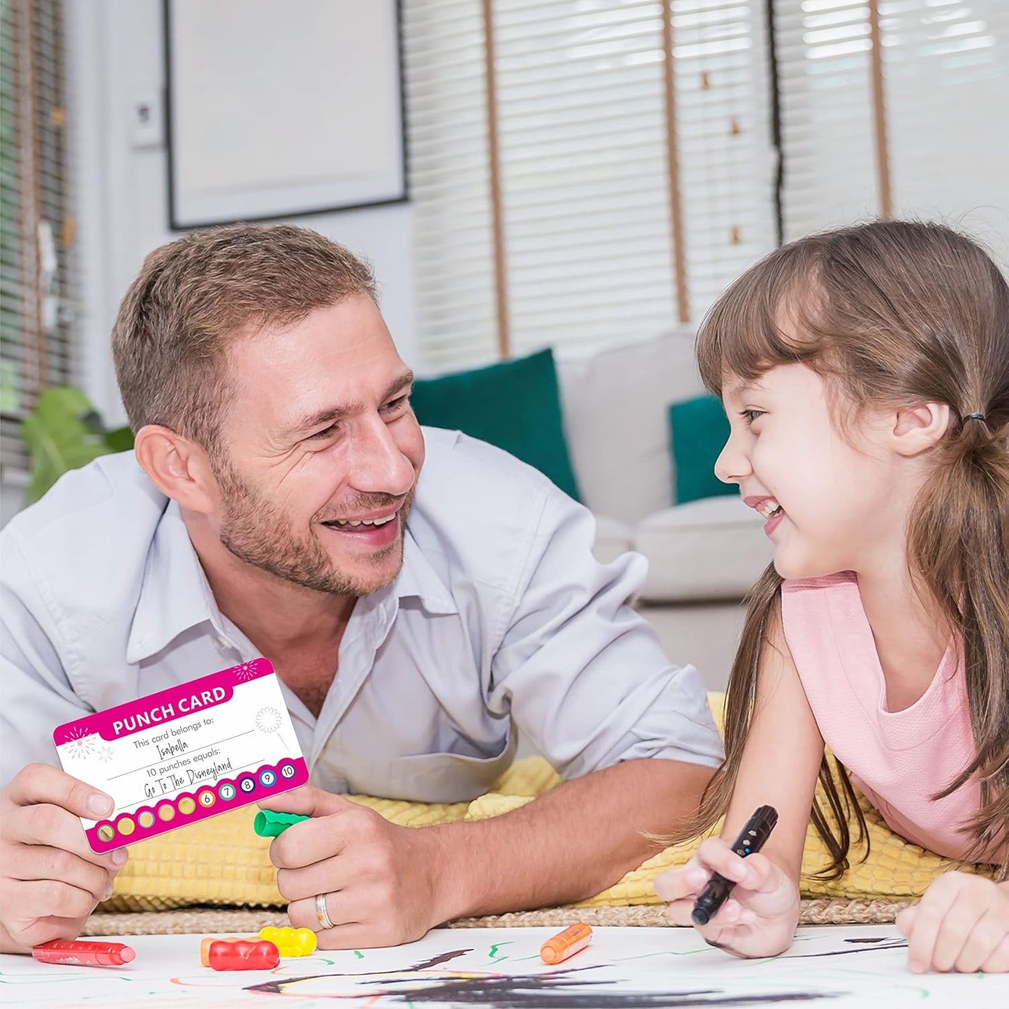 102 PCS Punch Cards, Incentive Reward Card Student Awards Loyalty Cards for Business, Classroom, Kids Behavior, Students, Teachers, 3.5” x 2”, 4 Styles