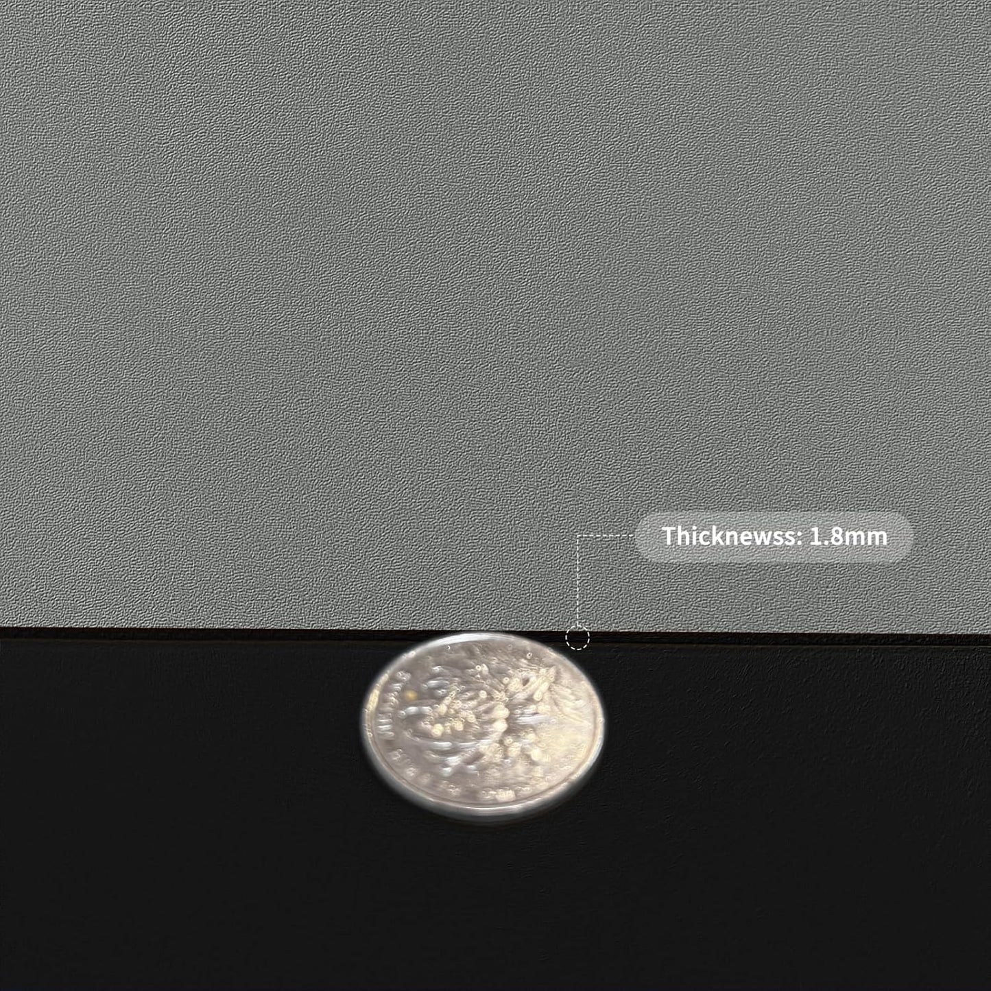 Leather Table Cover,1.8mm Thick,30x48 Inch Desk Cover,Large Desk Mat,Table Protector,Table Cover Protector,Table Top Protectors for Wood,Desk Writing Mat(Black+Gray,30x48)