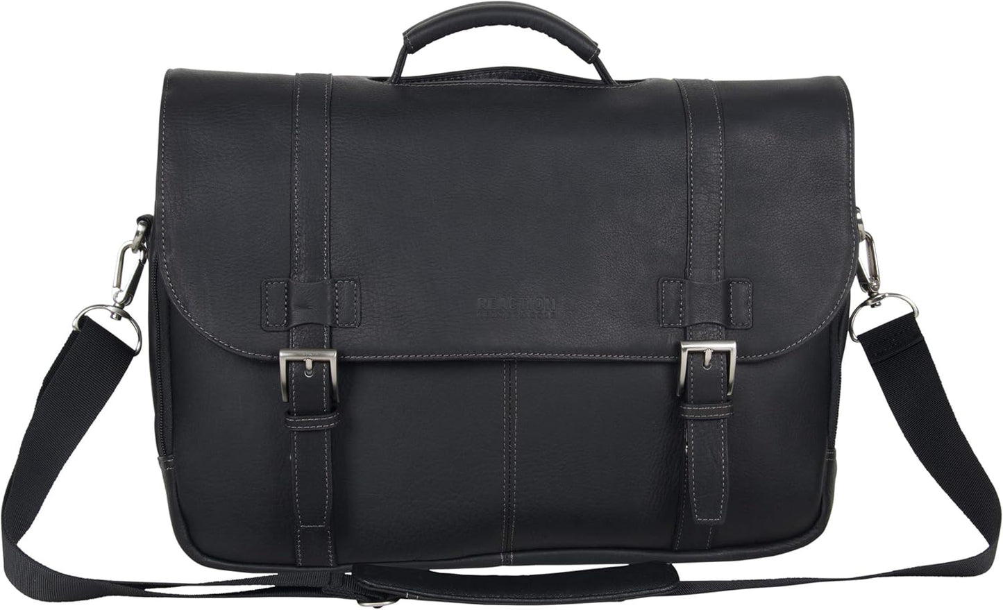 Kenneth Cole REACTION Show Business 16" Colombian Leather Business Laptop Portfolio Messenger Bag
