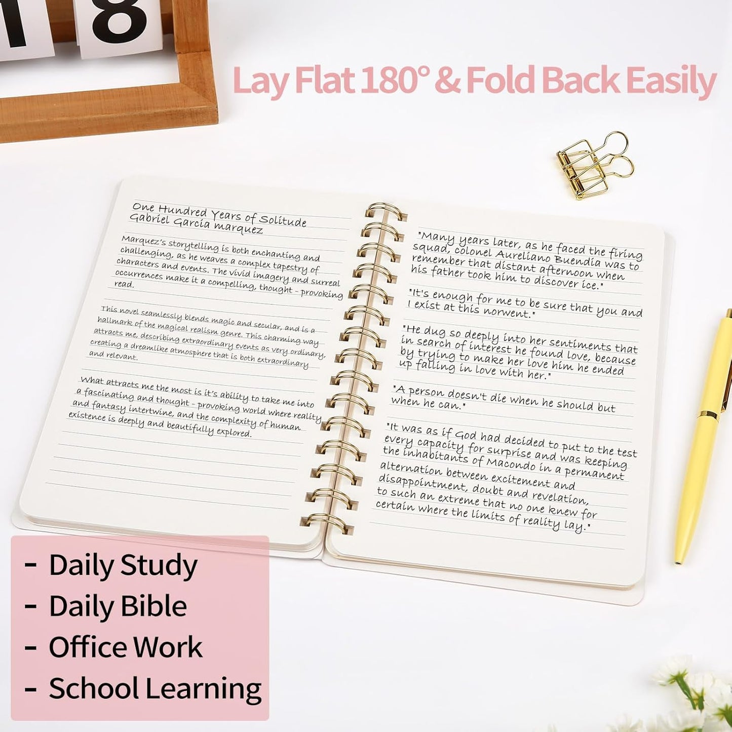 Lined Spiral Notebook College Ruled A5 Journal Book for Note Taking, 160 Pages Writing Journal for Office and Home School Supplies 5.75x8.125 inch (3pack-NavyBlue/LightYellow/MintGreen)