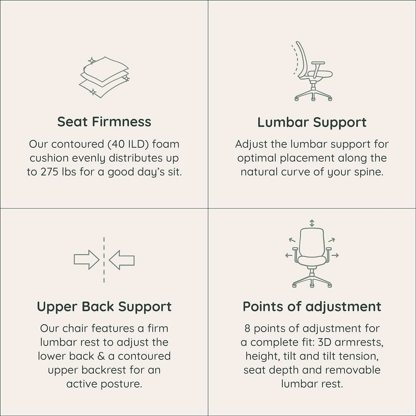 Branch Ergonomic Chair - A Versatile Desk Chair with Adjustable Lumbar Support, Breathable Mesh Backrest, and Smooth Wheels - Experience Optimal Comfort and Support - Poppy