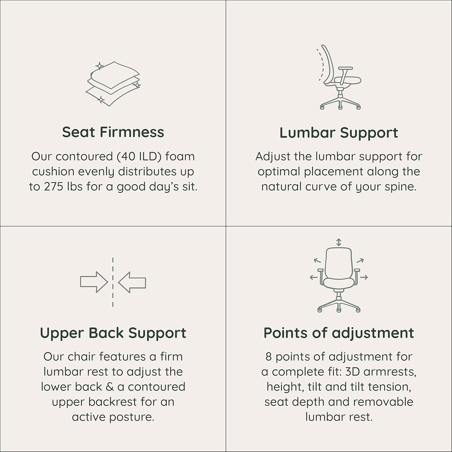 Branch Ergonomic Chair - A Versatile Desk Chair with Adjustable Lumbar Support, Breathable Mesh Backrest, and Smooth Wheels - Experience Optimal Comfort and Support - Baltic