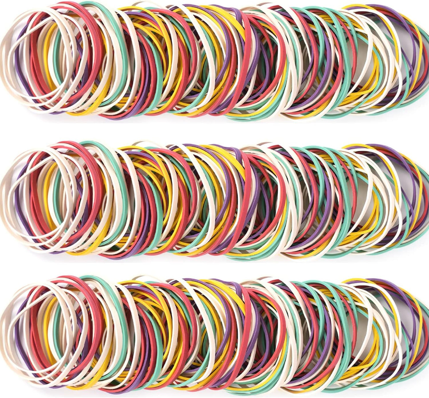 AMUU Rubber Bands #33 colors rubber band About 200pcs size 33 rubber Bands for Office School Home Strong Elastic Band 5 colors Loop Office Supplies