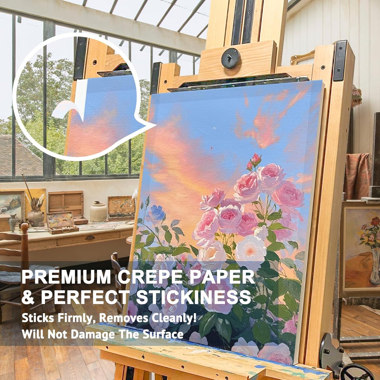 GEYYANG White Masking Tape Bulk 10 Pack, 2 inch White Painters Tape for Painting, Crafts, Home & Office, Multi-Surface Adhesive Artist Tape (1.88inch x 55yards x 10 Rolls)