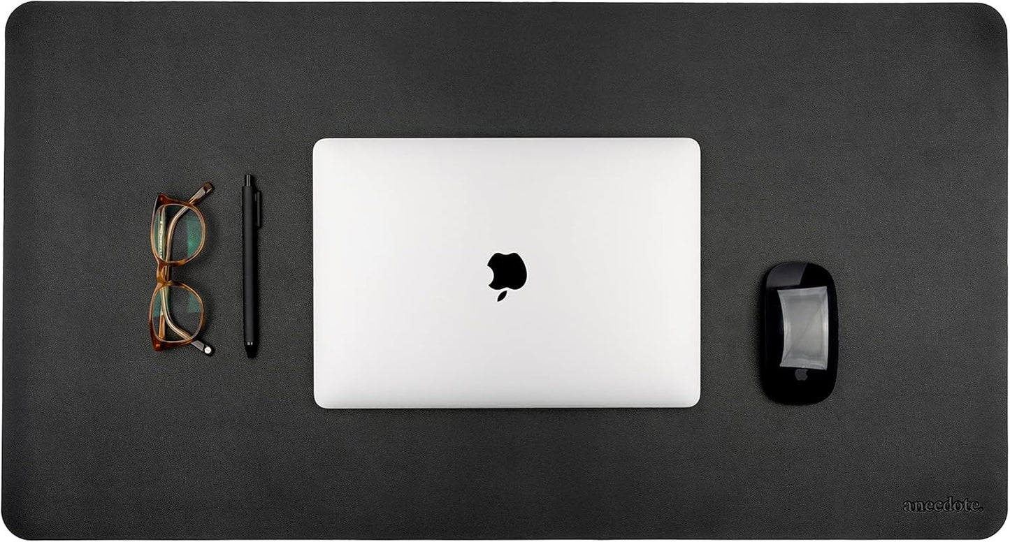 ANECDOTE Vegan Leather Desk Pad - 31.5"x17" Desk Mat for Your Office. This Quality Large Mouse Pad has Chic Elegance, Professional Look & Satisfying Touch - The Perfect Leather Mouse Pad for You!