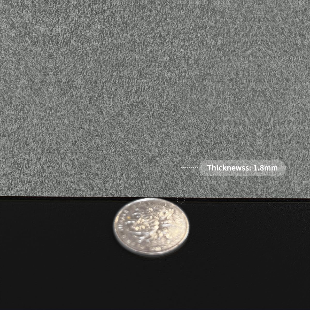 Leather Dresser Cover,1.8mm Thick,14x84 Inch,Dresser Protector Top,Dresser Top Protector,Dresser Cover Top,Dresser Top Cover,Dresser Cover Top for Bedroom.(Black+Gray,14x84)