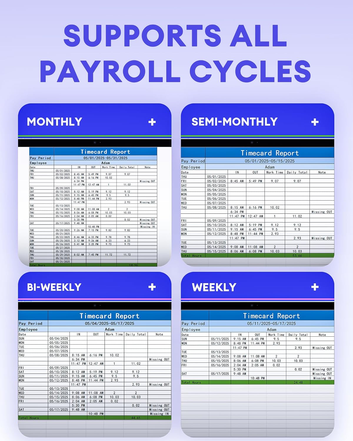 NGTeco APP-Based Time Clocks for Employees Small Business, 4-in-1 Time Clock with Face, Fingerprint, RFID, PIN, WiFi Clock in Machine for Employees with APP for iOS Android