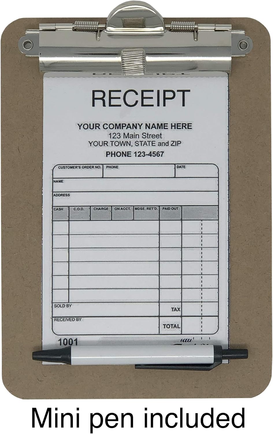 Trade Quest Mini Clipboard 5'' x 7'' Pen Holder Clip (Pack of 6) (Pen Included)