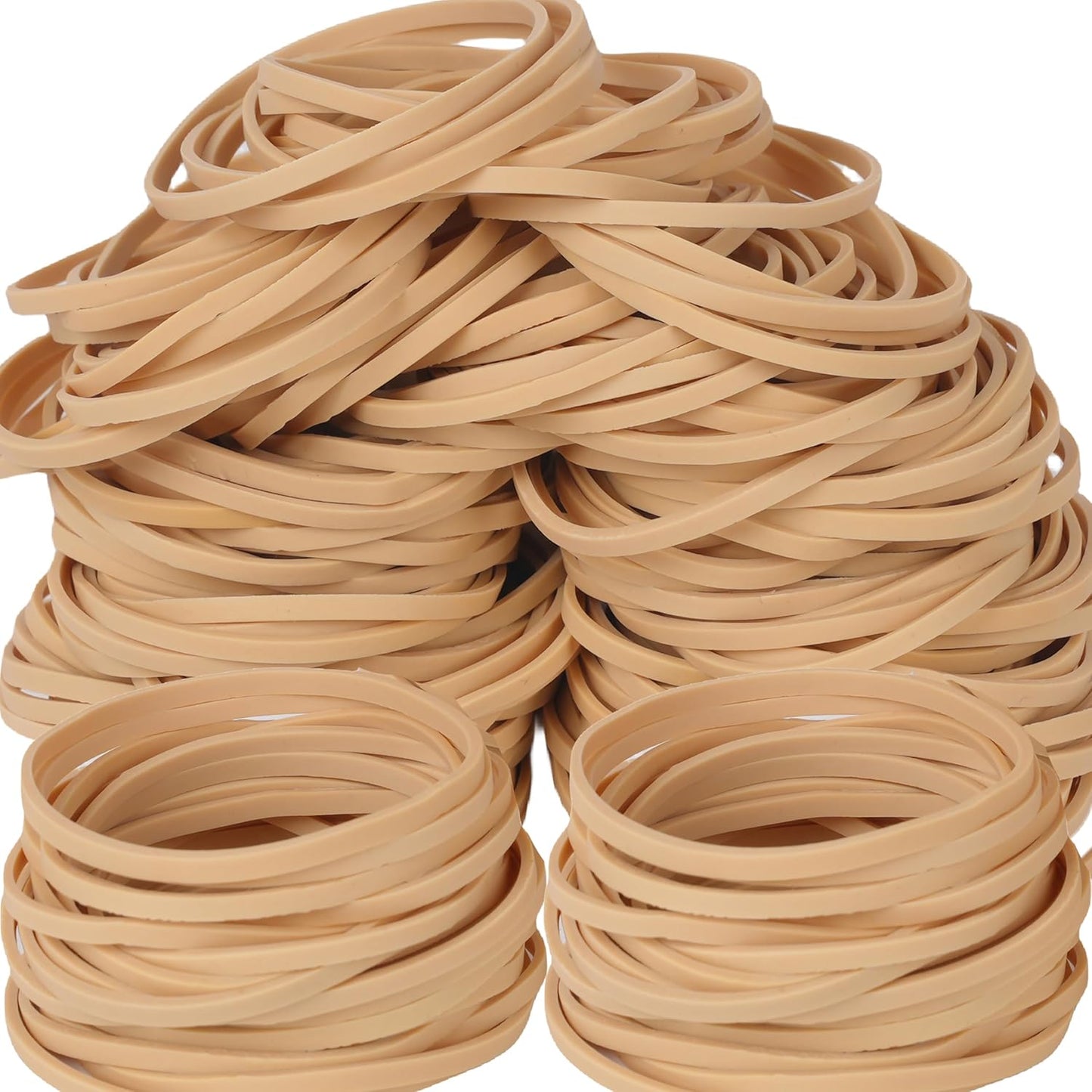 Rubber Bands 210Pcs Size32 Elastic Band Beige Small Rubber Band For Office Home Supplies(3" x 1/8'')