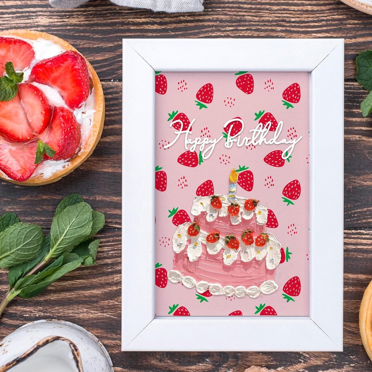 3D Textured Embossing Folders for Card Making, Strawberry Plastic Embossing Folders Fruits Embossing Folder Craft Card Template for DIY Scrapbooking