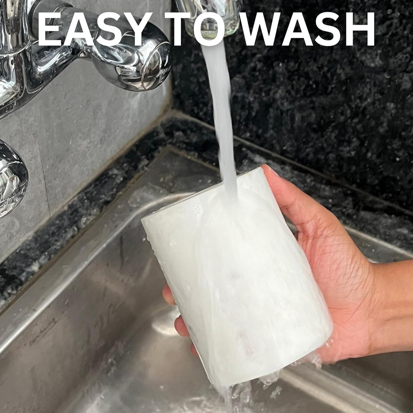 Natural Marble Pencil Pen Holder Stand for Desk, Makeup Brush Cup for Girls, Bathroom Tumbler Cup, Durable Office & Home Organizer Pencil Holder