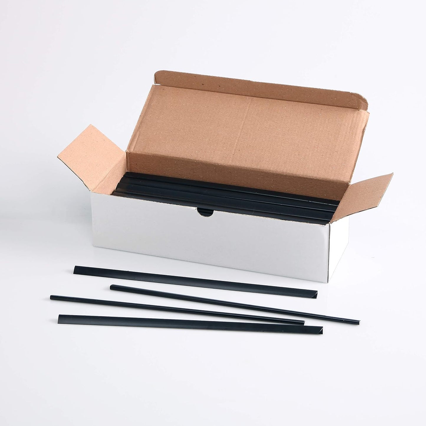 BNC Slide and Grip Binding Bars, 1/8 inches, Black Color, Letter Size Pack of 100, 15 to 20 Sheet Capacity, Round Corner (1/8 Inches, Black)