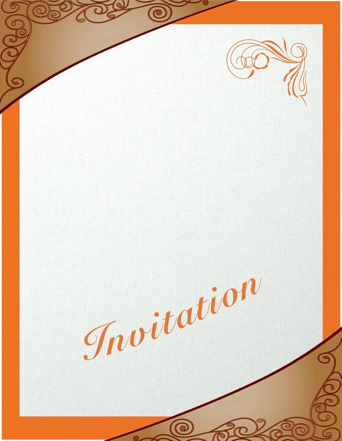 25 Orange Cover/Card Paper Sheets - 11 X 17 Inches Tabloid|Ledger|Booklet Size - 65# (65 lb/Pound) Light Weight Cardstock - Quality Printable Smooth Paper Surface for Bright Colorful Results