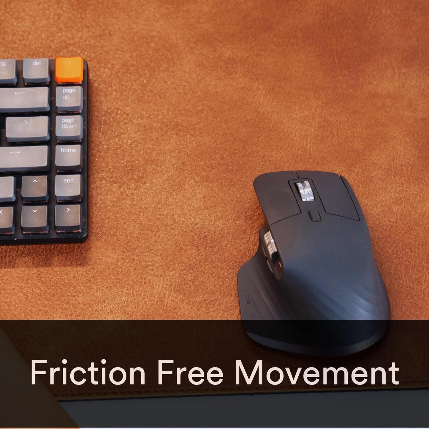 Premium Distressed Faux Vegan Leather Desk Mat | Multifunctional Desk Pad for Home Office | (Brown/Tan, 12" x 27.5")