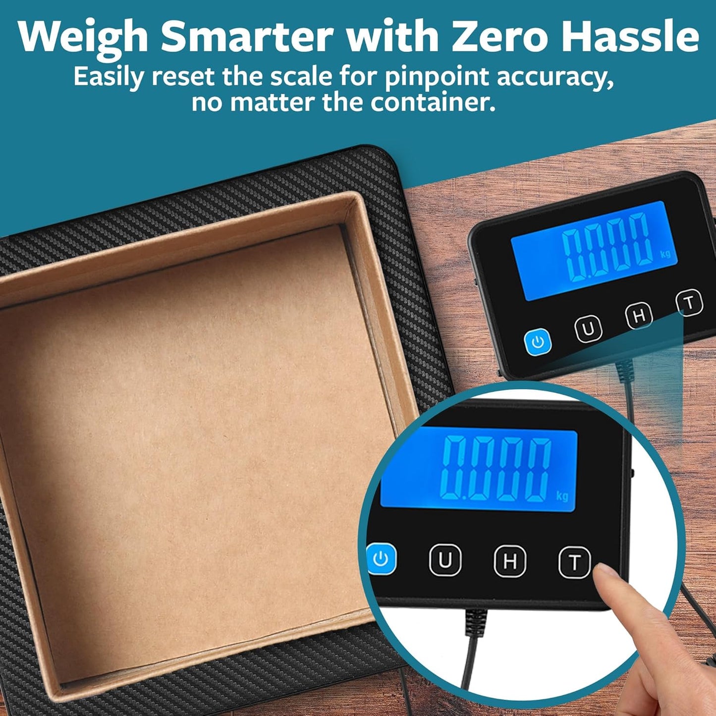 Smart Weigh Digital Shipping and Postal Weight Scale, 110 lbs x 0.1 oz, UPS UPost Office Scale Variation (440LB)