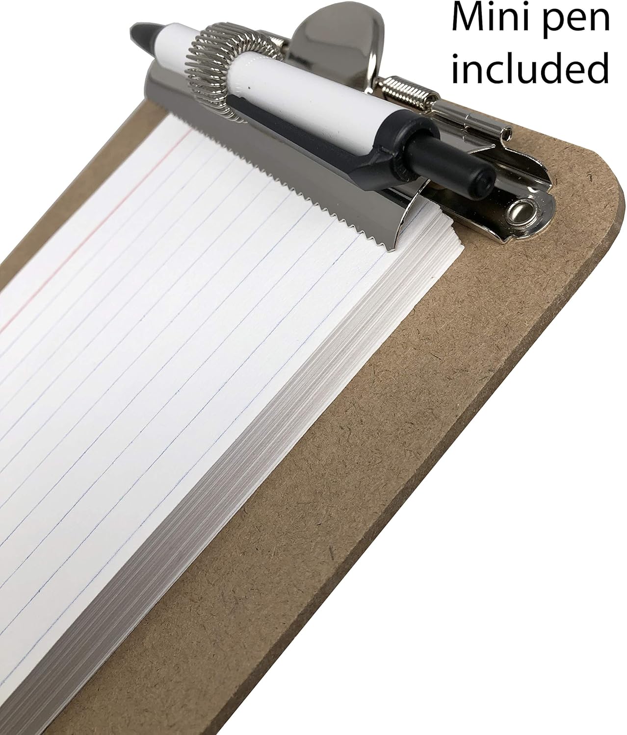 Trade Quest Mini Clipboard 5'' x 7'' Pen Holder Clip (Pack of 6) (Pen Included)
