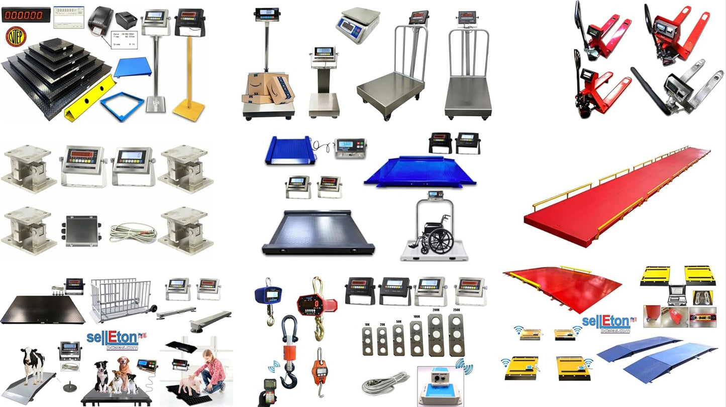 SellEton SL-5x7-20K Heavy Duty Industrial Floor Scale, Metal Indicator with Platform Scale (60" x 84", 20,000 lbs x 2 lb)