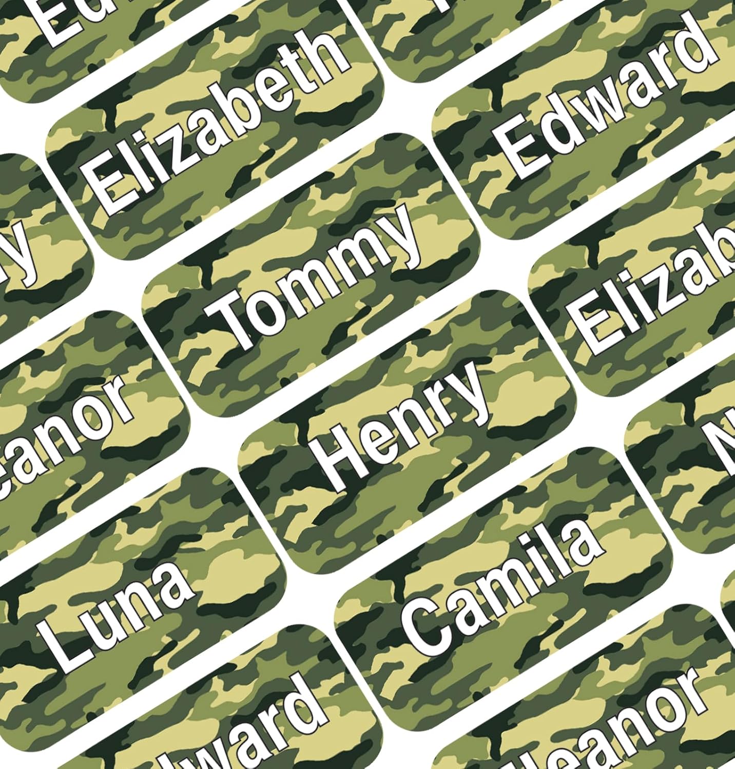 Personalized Waterproof Name Labels Press and Stick Custom Name Stick on Clothing Labels. Customized Up to 3 Lines Great for Camp & Daycare