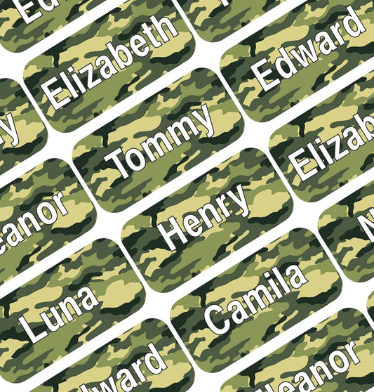 Personalized Waterproof Name Labels Press and Stick Custom Name Stick on Clothing Labels. Customized Up to 3 Lines Great for Camp & Daycare