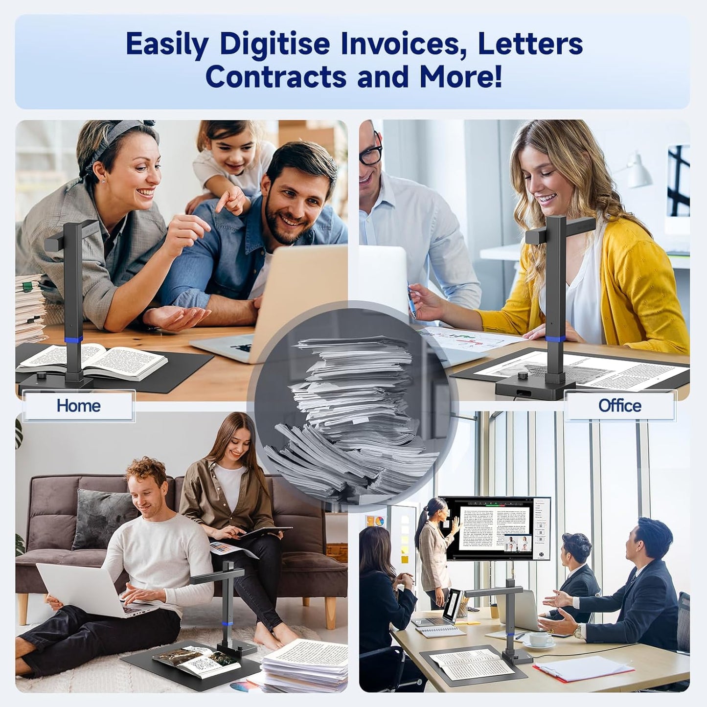 CZUR Shine Ultra Smart Portable Document Scanner, Thin Book Scanner with OCR, USB Document Camera for Desktop/Laptop, Capture Size A3, Compatible with Windows & Mac OS (Not for Android & iOS)